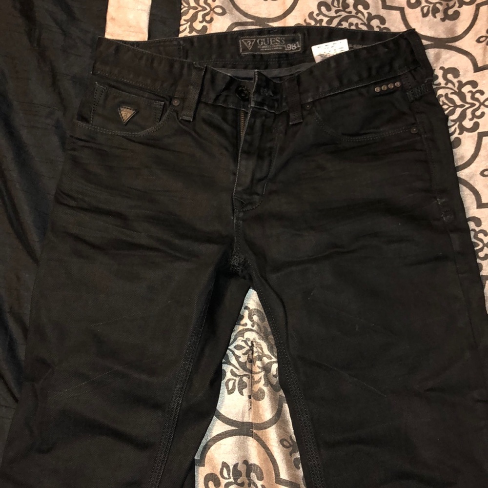 Guess Lincoln slim straight jeans Men Size 29 blk